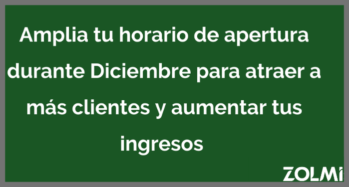 Ampliar horario peluqueria navidad