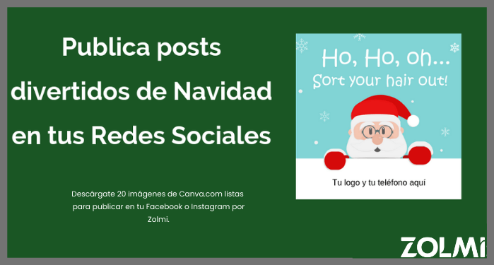 Carteles peluqueria navidad
