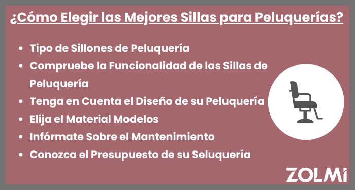 C&oacute;mo elegir las mejores sillas para peluquer&iacute;as