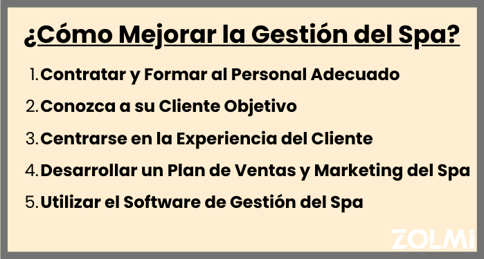 &iquest;C&oacute;mo mejorar la gesti&oacute;n del spa?