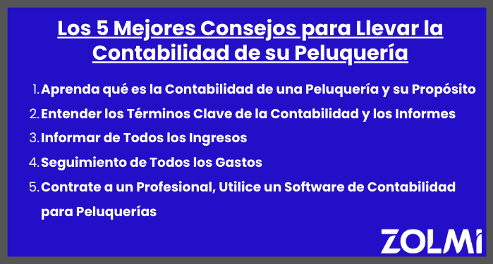 5 mejores consejos para llevar la contabilidad de su peluquer&iacute;a