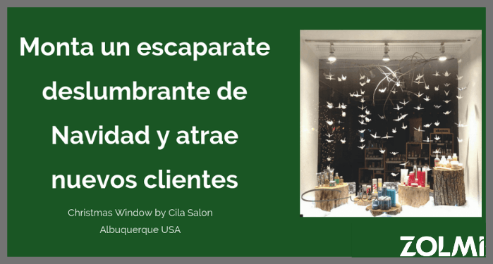 escaparate peluqueria navidad