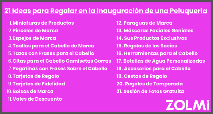 Ideas para regalar en la inauguraci&oacute;n de una peluquer&iacute;a
