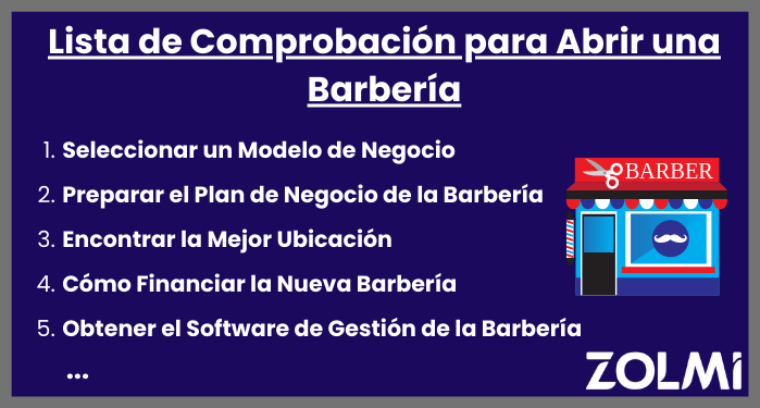 Lista de comprobaci&oacute;n para abrir una barber&iacute;a