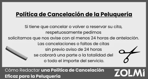 12 Plantillas y Ejemplos de Políticas de Cancelación para Peluquerías