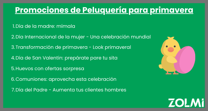 Promociones peluqueria primavera