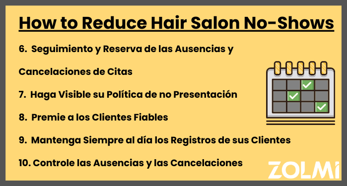 Como reducir las ausencias en la peluqueria