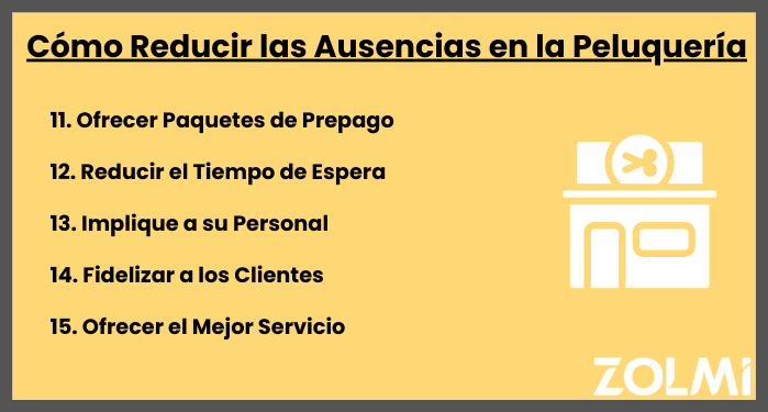 Como reducir las ausencias en la peluqueria