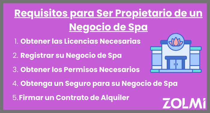 Requisitos para ser propietario de un negocio de spa